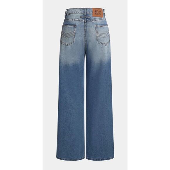 Micas Denim Button High Waist Straight Leg Jeans – NWT, Size XL - Picture 2 of 4